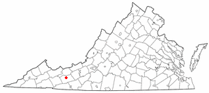Locator map of Wytheville