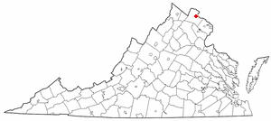 Locator map of Leesburg