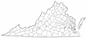 Locator map of Poquoson