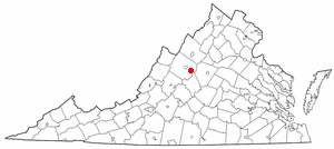 Locator map of Waynesboro