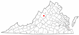 Locator map of Staunton