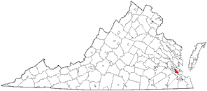 Locator map of Newport News