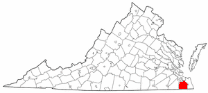 Locator map of Chesapeake