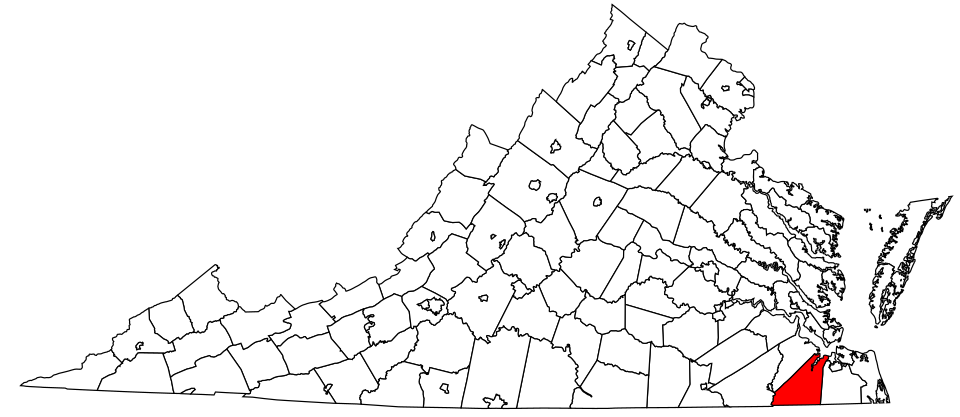 Locator map of Suffolk