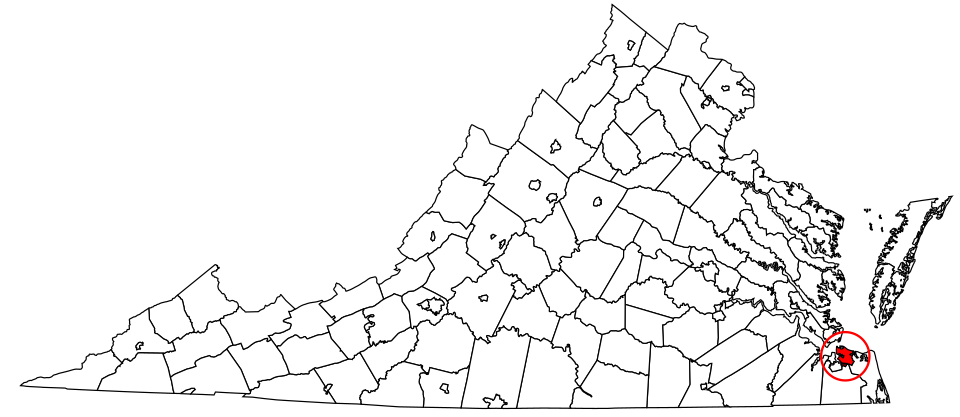 Locator map of Norfolk