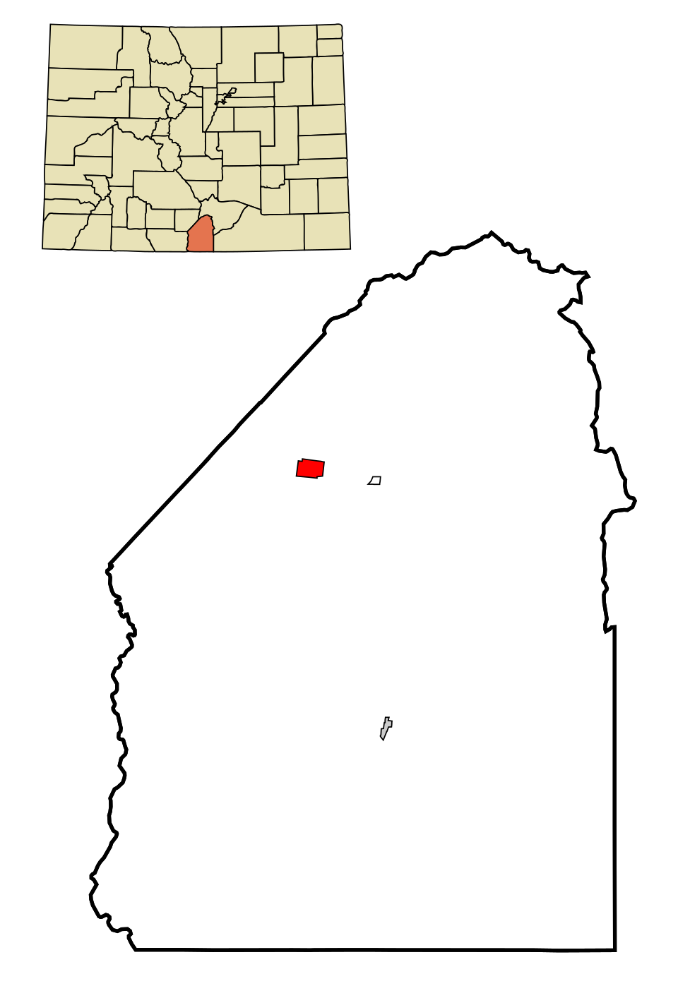Locator map of Blanca