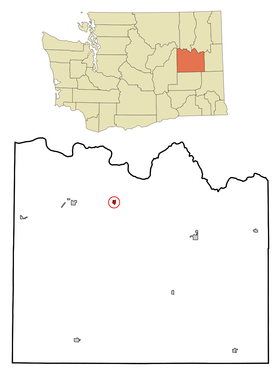 Locator map of Creston