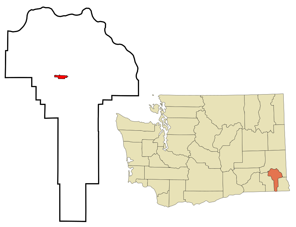 Locator map of Pomeroy