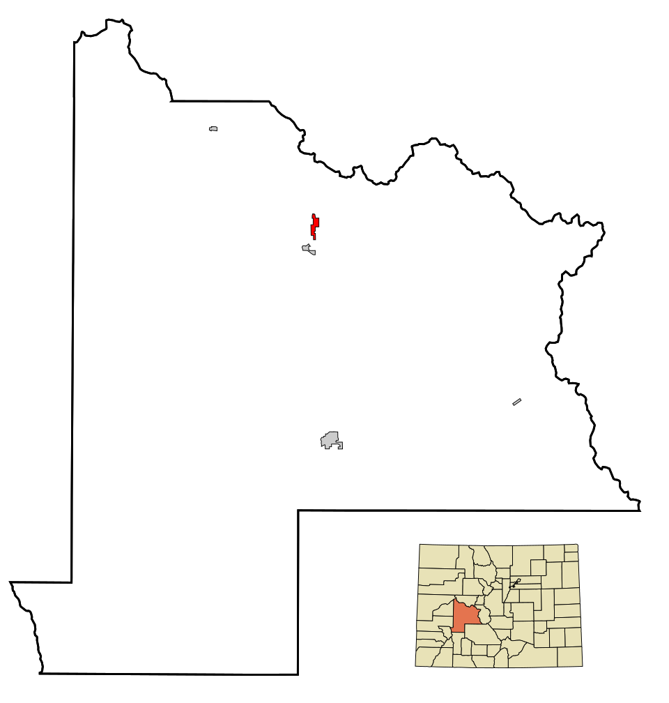 Locator map of Mount Crested Butte