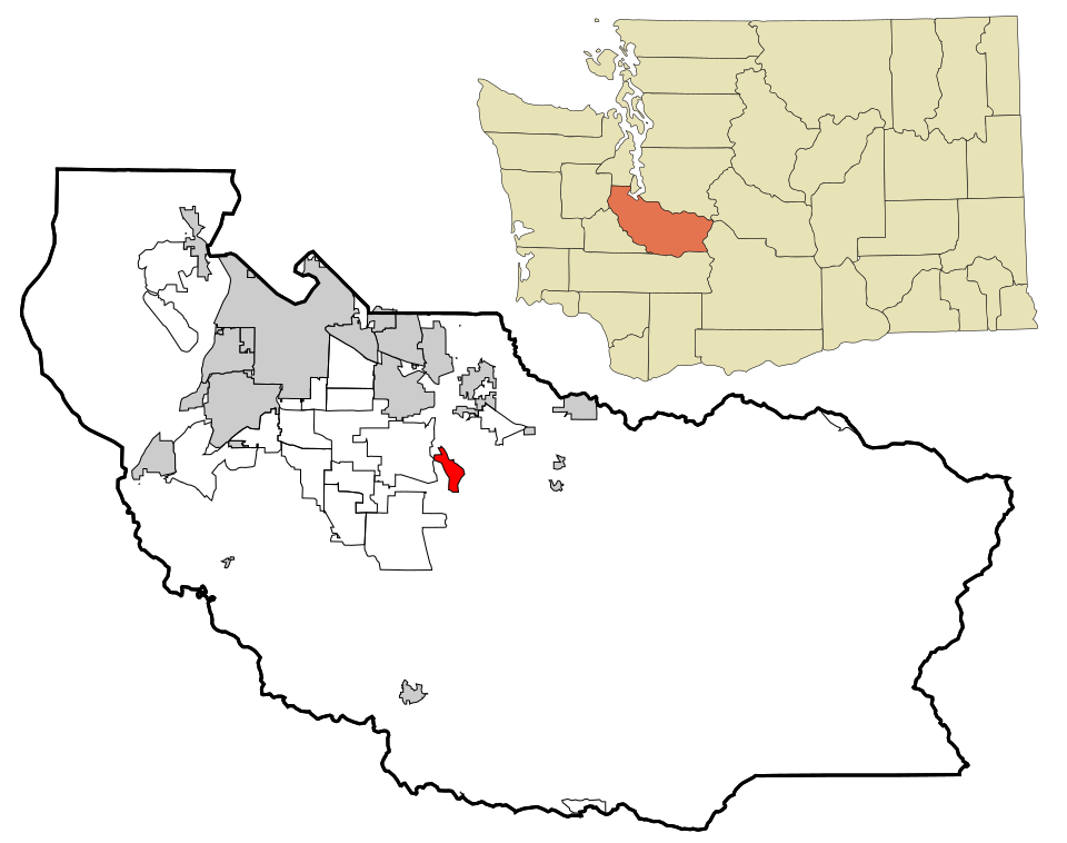 Locator map of Orting
