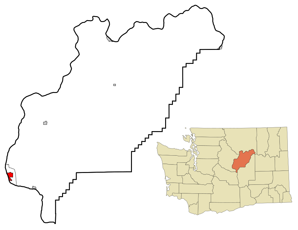 Locator map of East Wenatchee