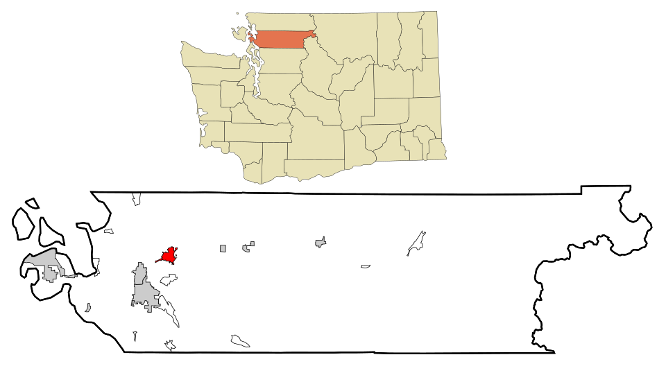 Locator map of Sedro-Woolley