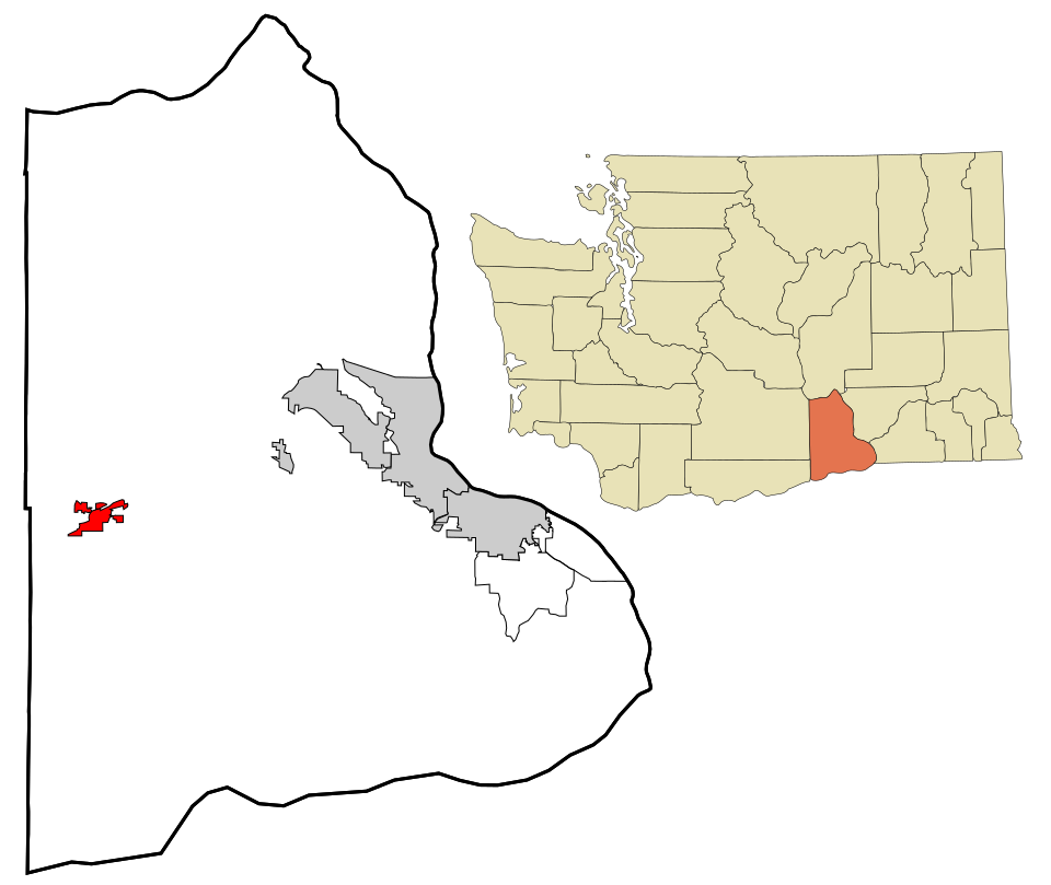 Locator map of Prosser