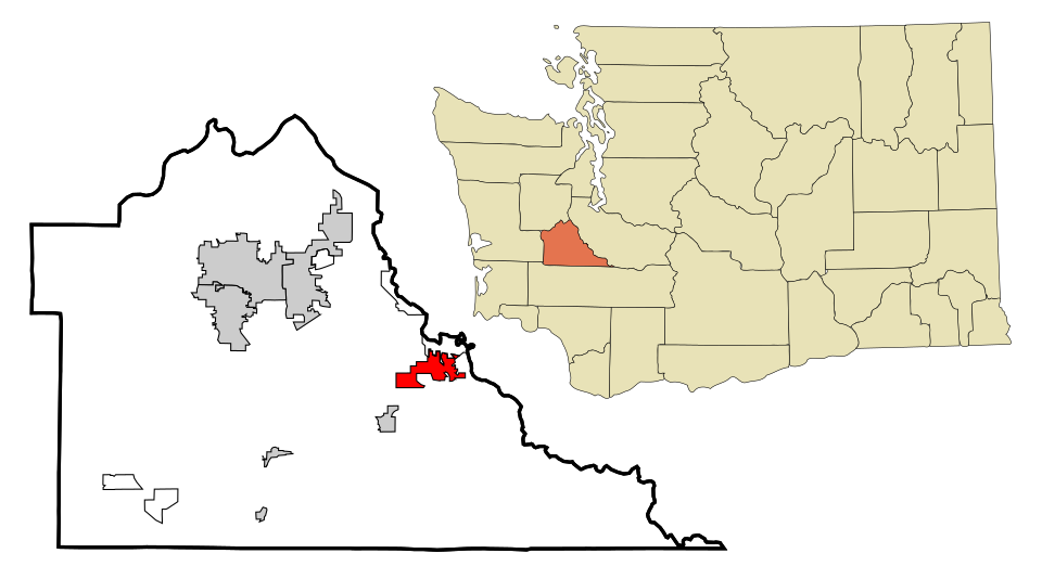 Locator map of Yelm
