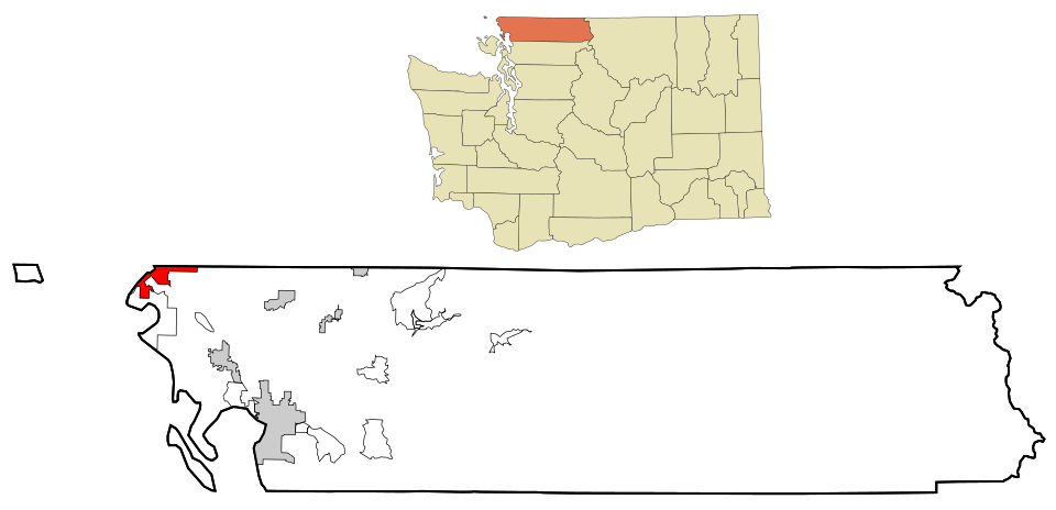 Locator map of Blaine