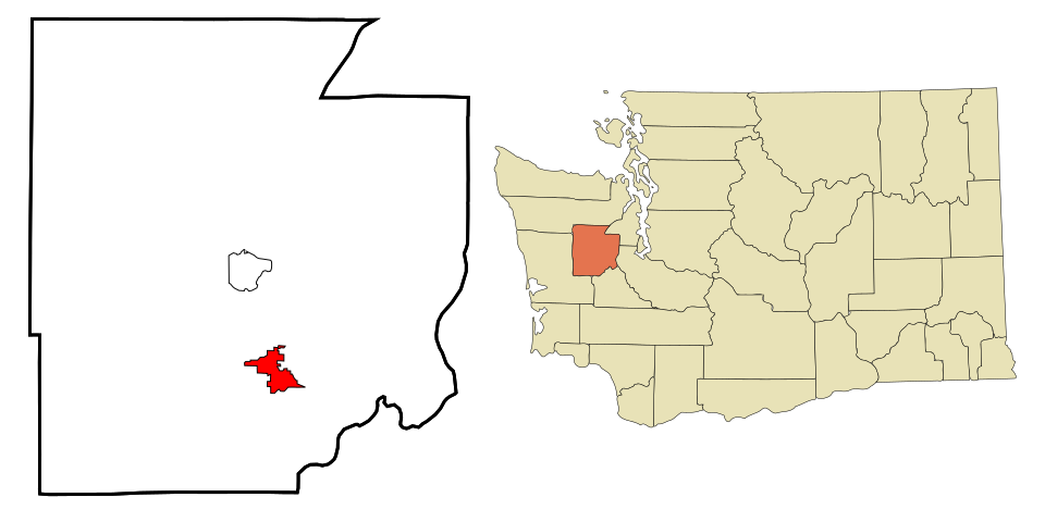 Locator map of Shelton