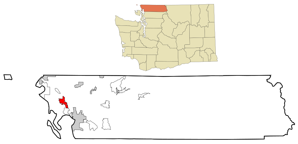 Locator map of Ferndale