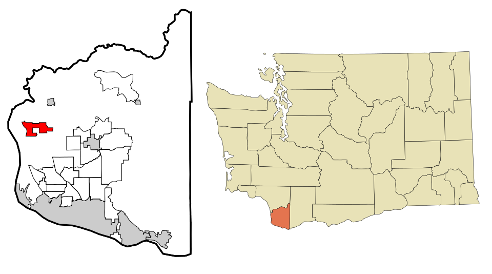 Locator map of Ridgefield