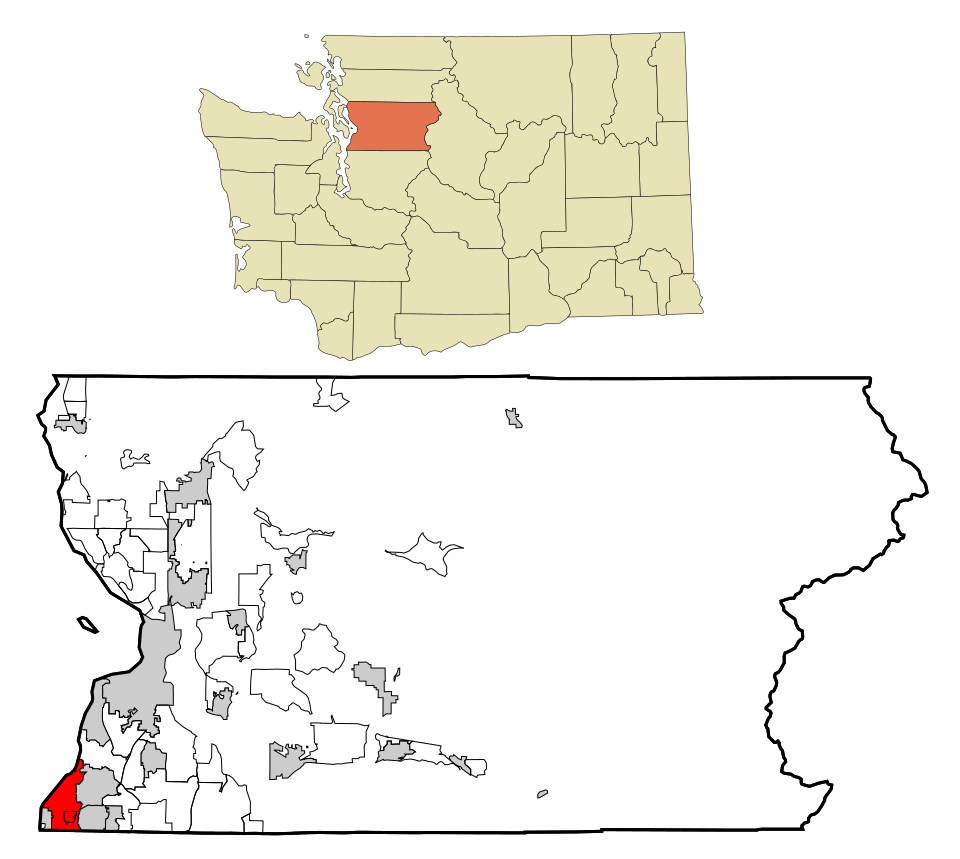 Locator map of Edmonds