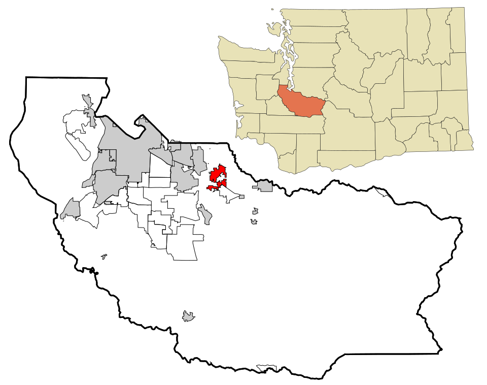 Locator map of Bonney Lake