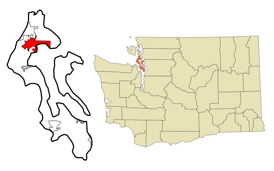 Locator map of Oak Harbor
