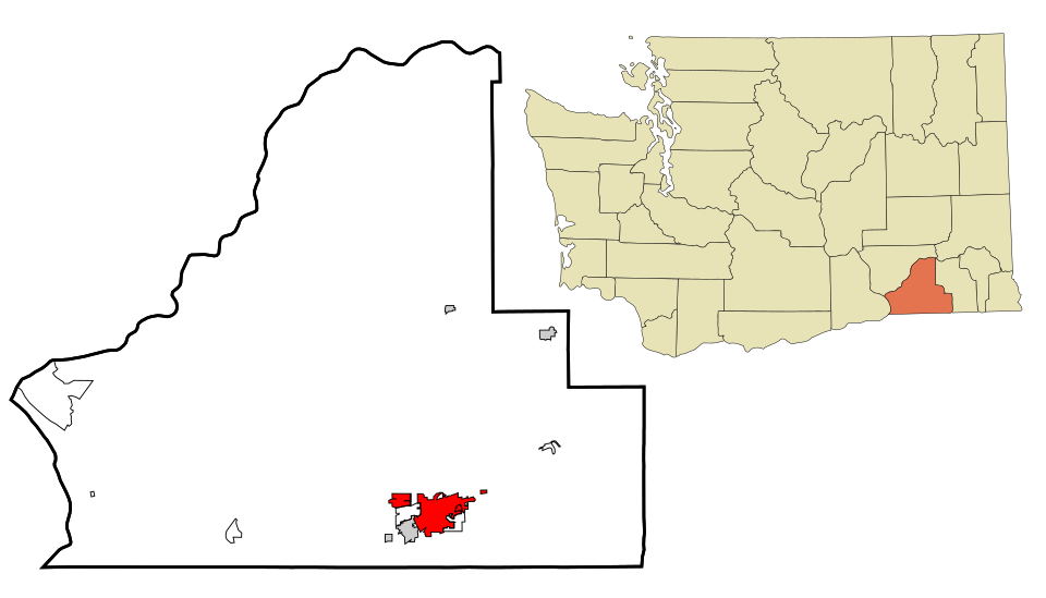 Locator map of Walla Walla