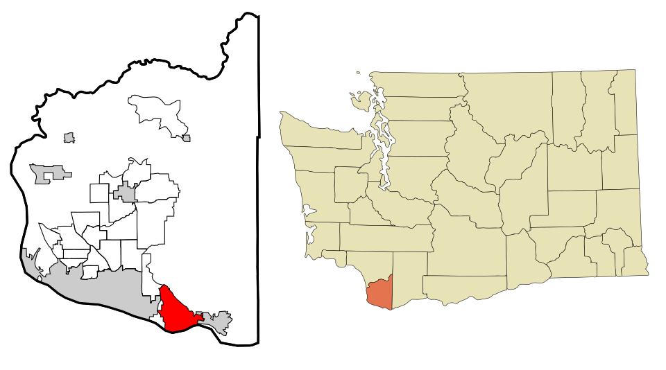Locator map of Camas