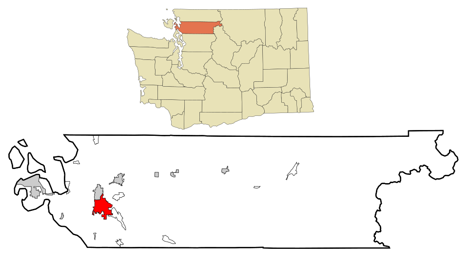 Locator map of Mount Vernon