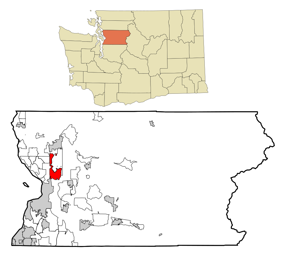 Locator map of Marysville