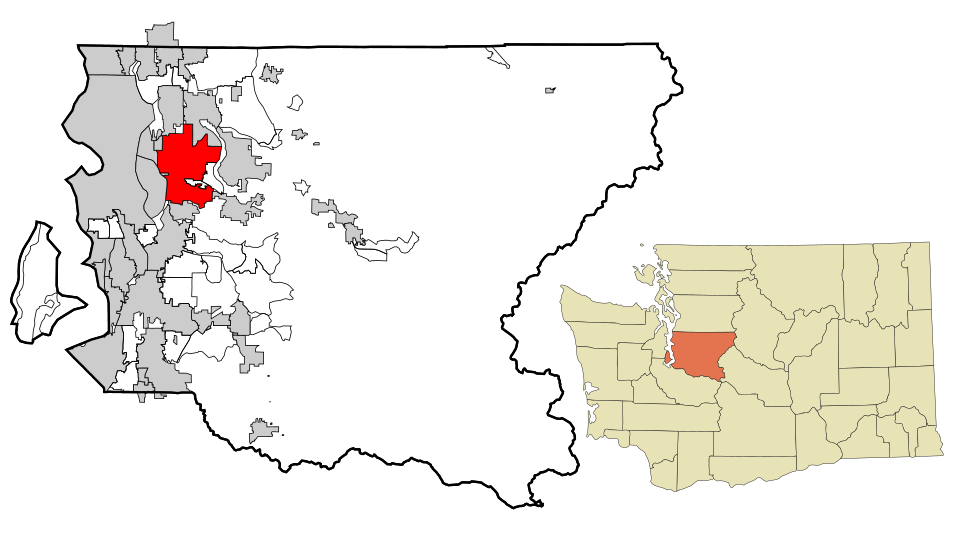 Locator map of Bellevue