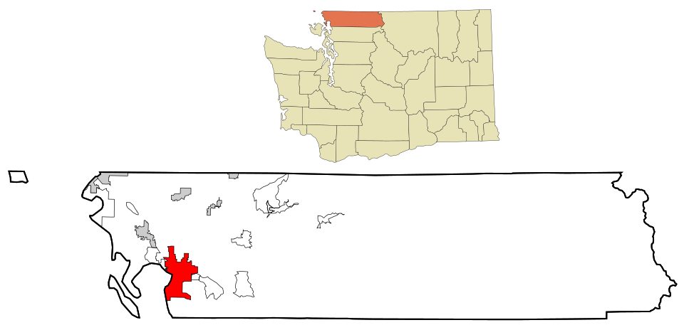 Locator map of Bellingham