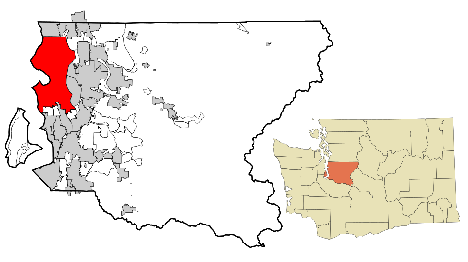 Locator map of Seattle