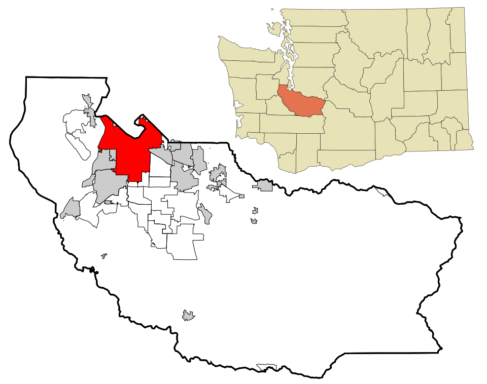 Locator map of Tacoma