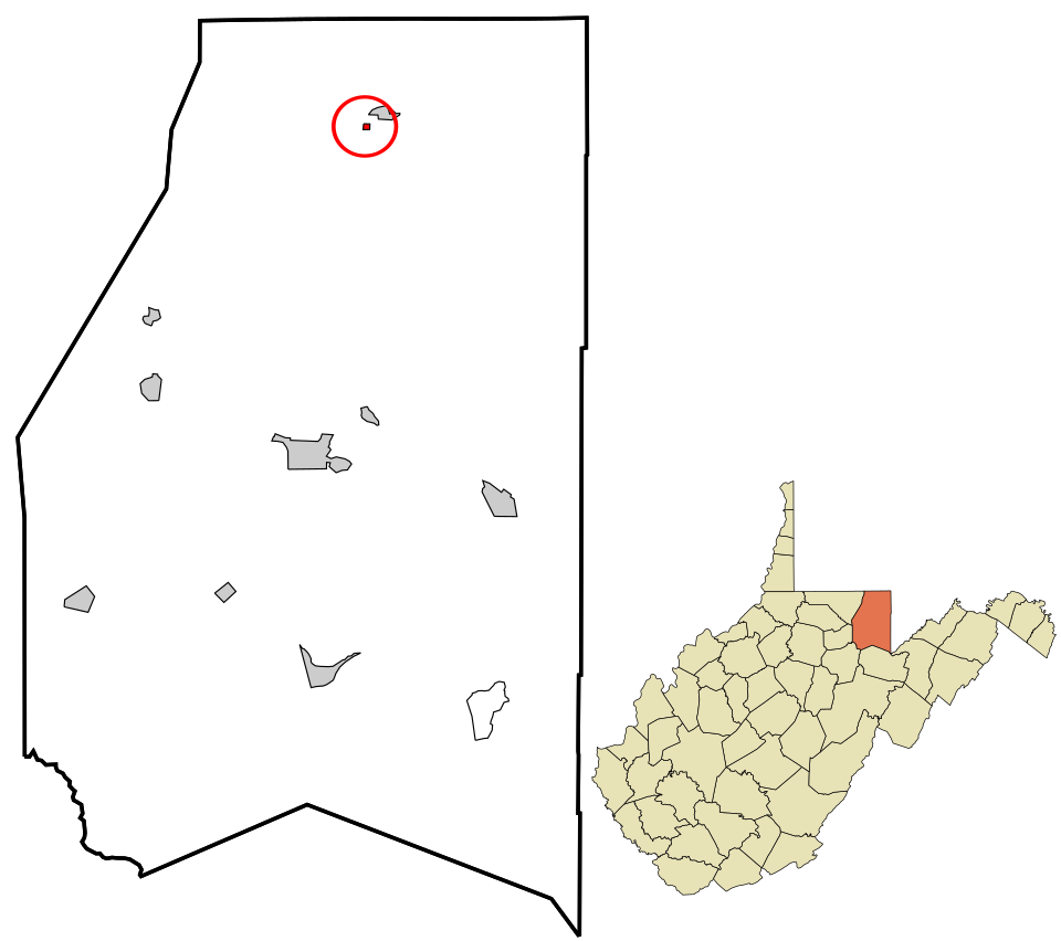 Locator map of Bruceton Mills