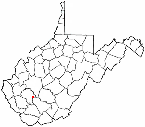 Locator map of Whitesville