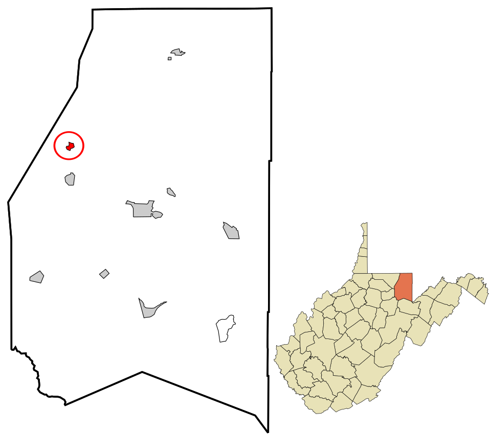 Locator map of Masontown