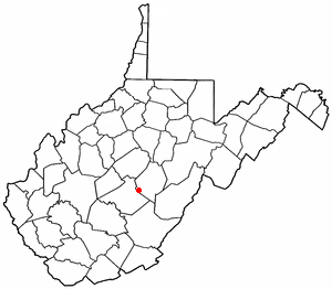 Locator map of Camden-on-Gauley