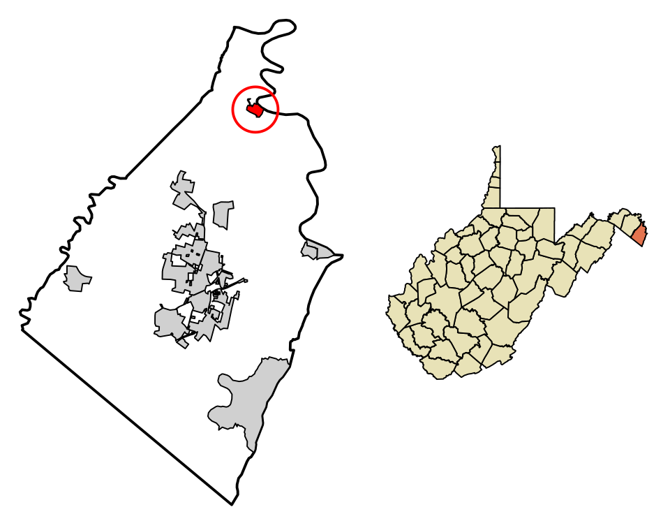 Locator map of Shepherdstown