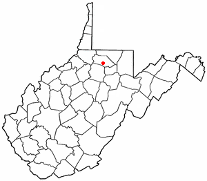 Locator map of Monongah