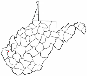 Locator map of West Hamlin