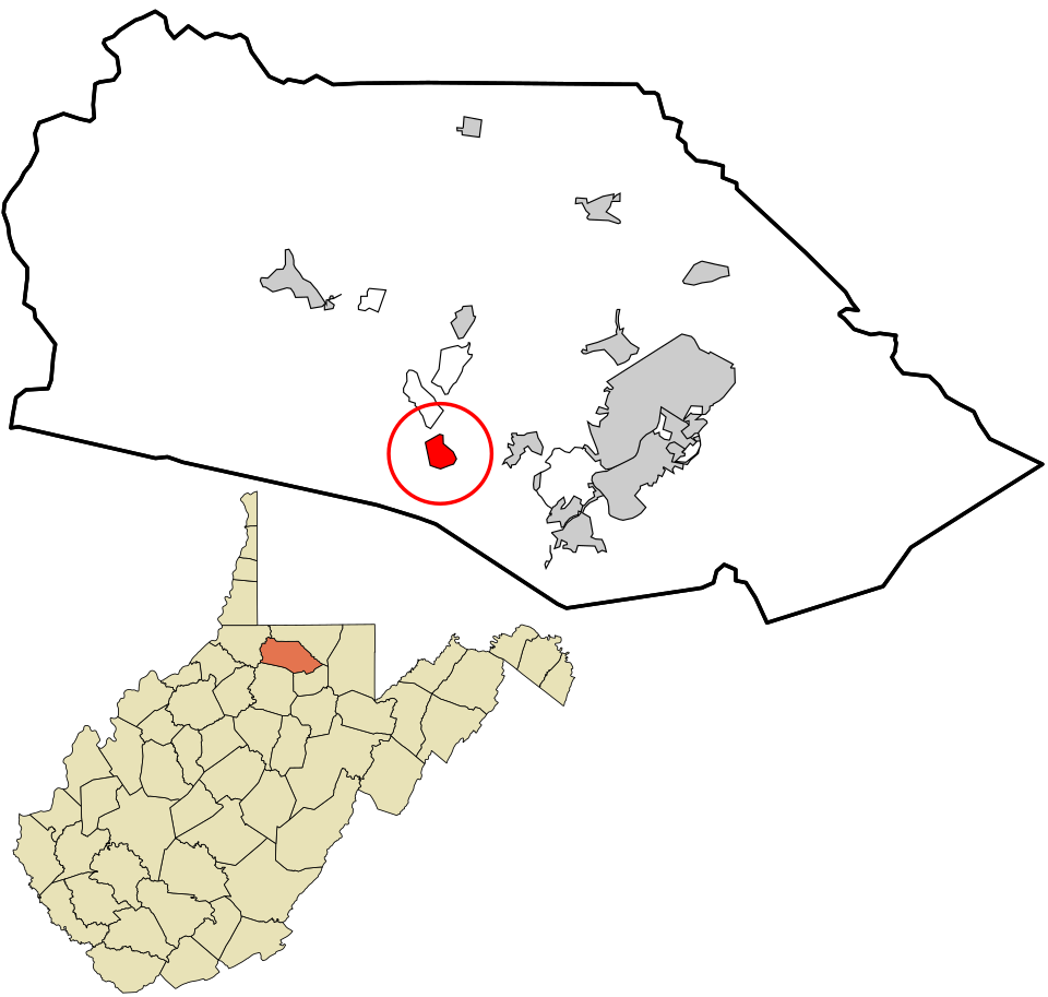 Locator map of Worthington