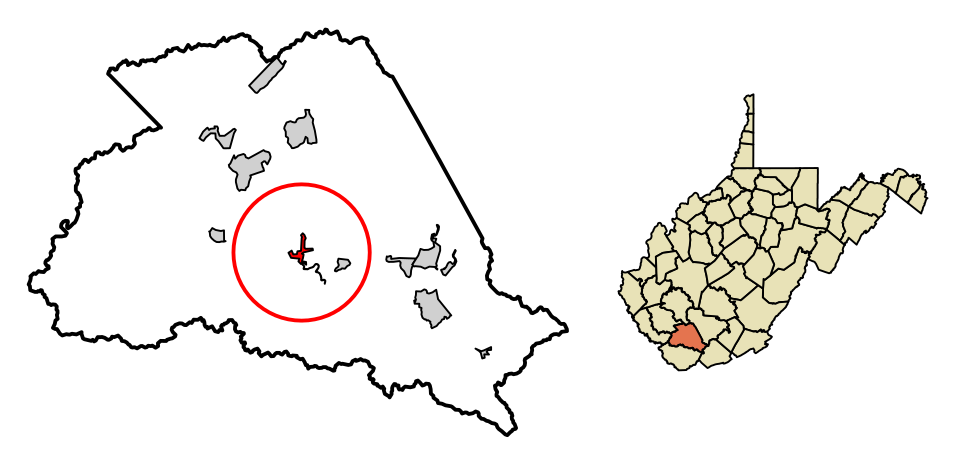 Locator map of Pineville