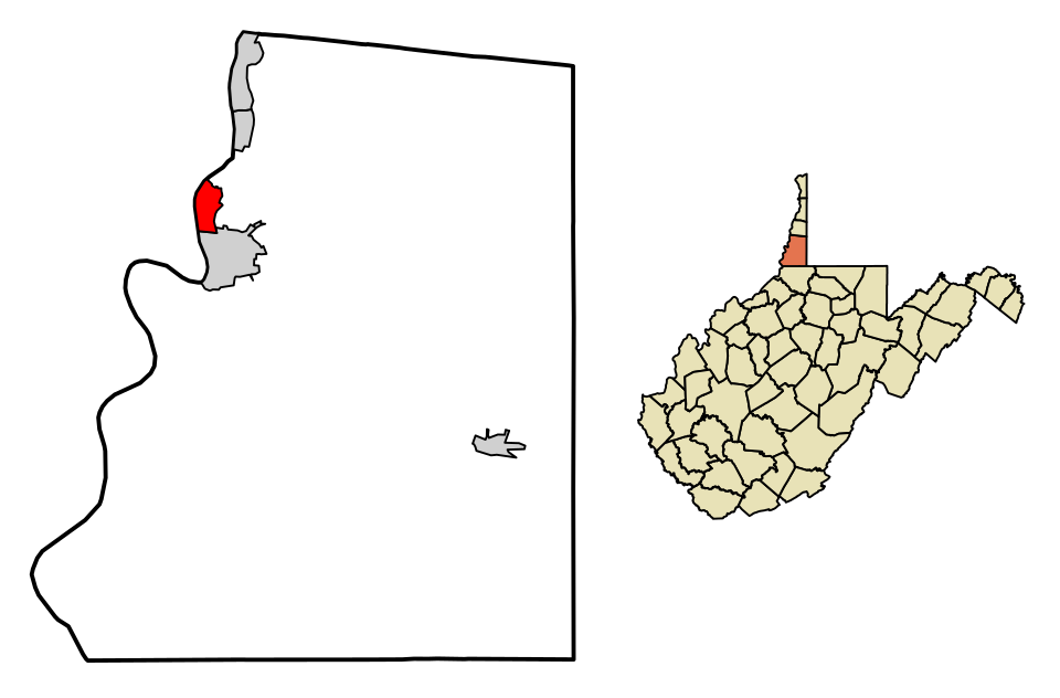 Locator map of Glen Dale