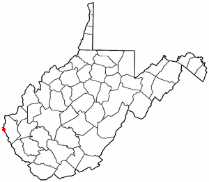 Locator map of Fort Gay