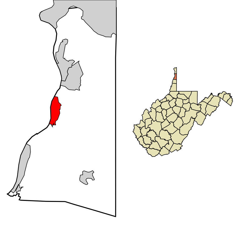 Locator map of Wellsburg