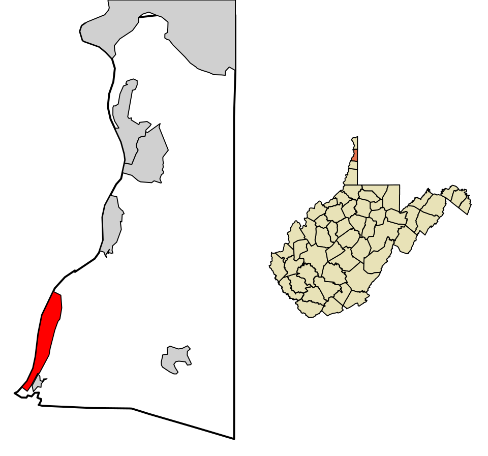 Locator map of Beech Bottom