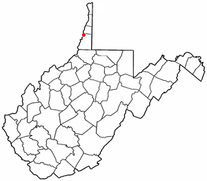 Locator map of Benwood