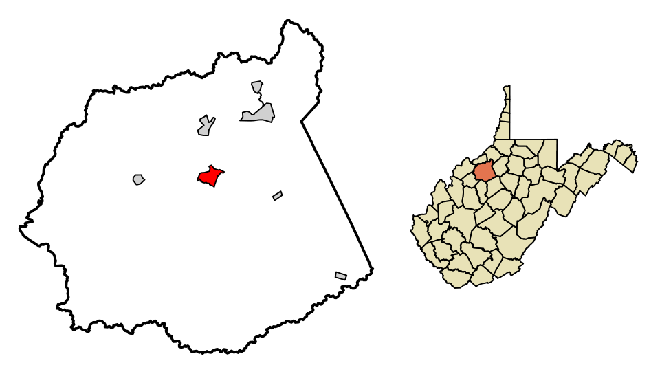 Locator map of Harrisville