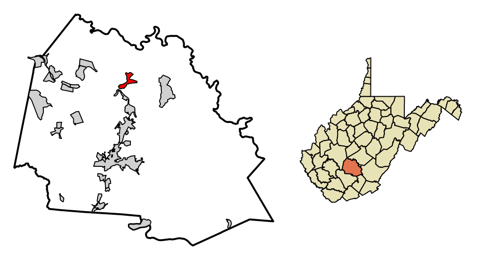 Locator map of Ansted