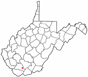Locator map of Mullens